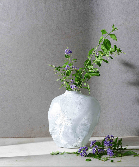 Lagom 冰裂石手工吹玻花器|L