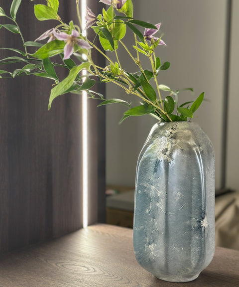 Lagom 冰裂石手工吹玻花器｜L