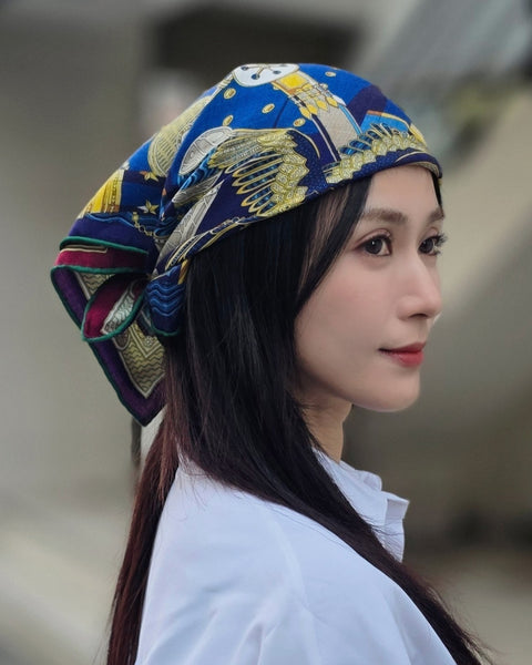 羊毛真絲圍巾｜收藏家．靛藍