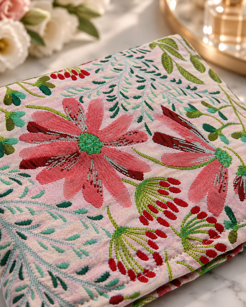 Floraison 刺繡化妝包｜金午時花