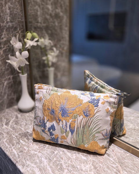 Floraison 刺繡花卉收納包｜金午時花