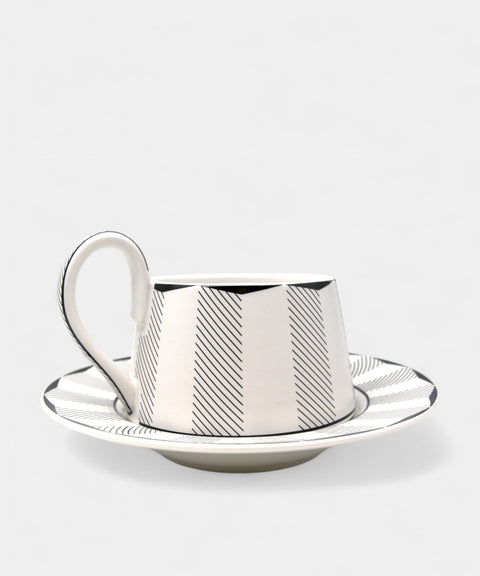 Le Reine 法式花鳥錐形茶杯組｜晨光白