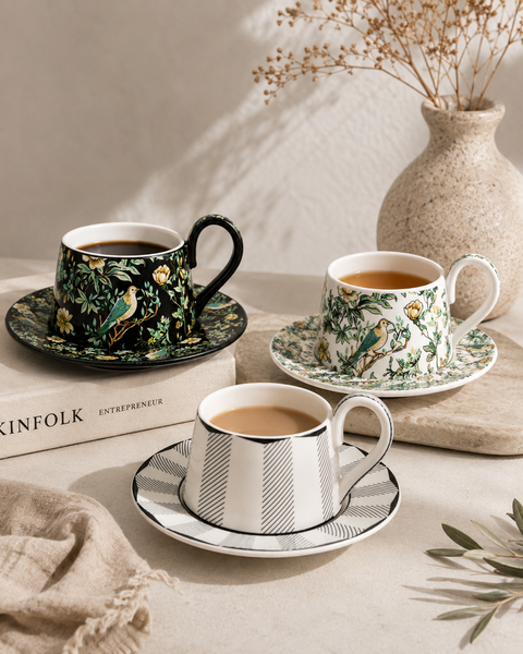Le Reine 法式錐形茶杯｜墨紋
