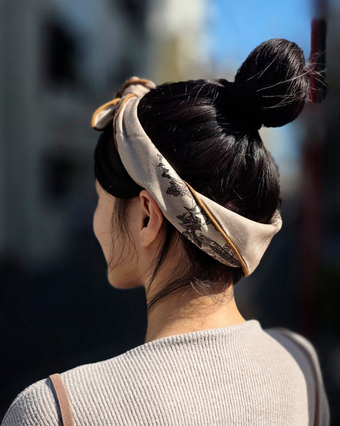 天然羊毛蠶絲圍巾｜江南園林