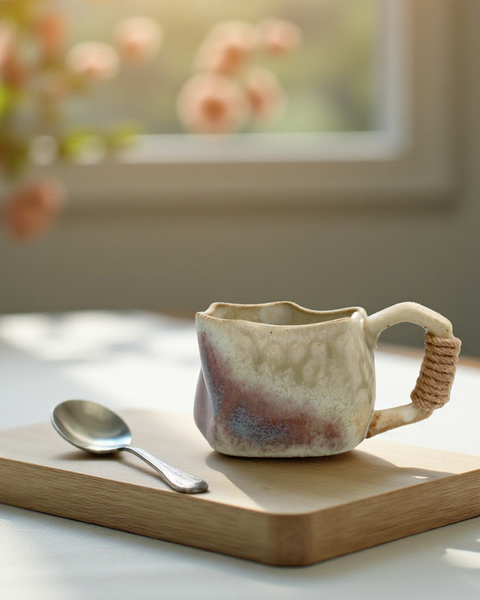 Mist 窯燒霧土陶杯｜紫