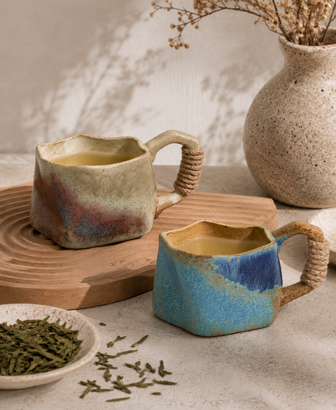 Mist 窯燒霧土陶杯｜藍