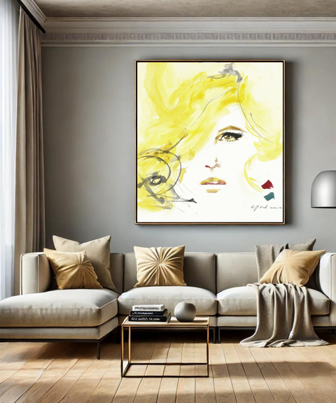 全客製尺寸水彩掛畫｜瑪麗蓮．夢露