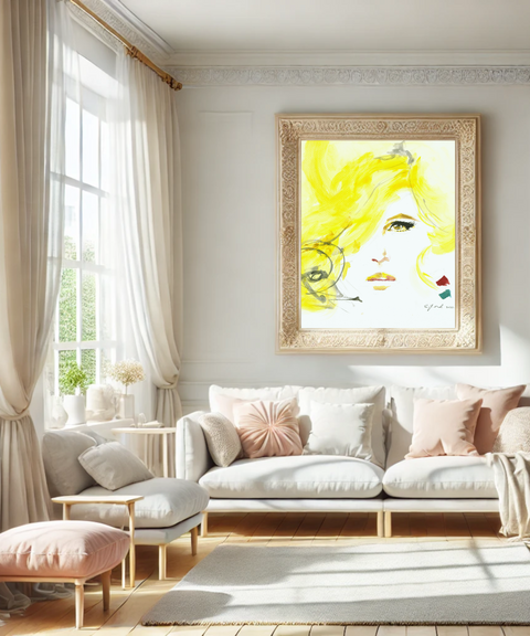 全客製尺寸水彩掛畫｜瑪麗蓮．夢露