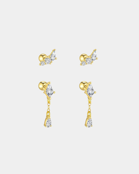 She'llure 鑽鋯石耳飾｜變奏曲